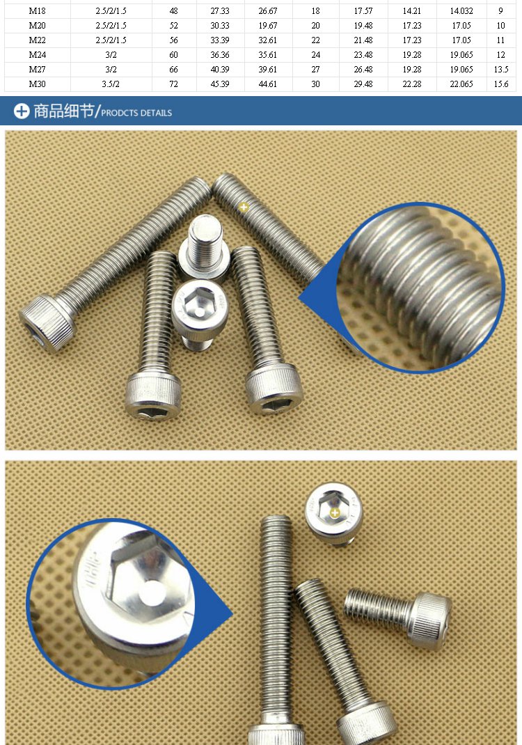 đinh vít Vít ổ cắm lục giác bằng thép không gỉ 316 〖M8 cốc vít đầu vít vít bắt vít kéo dài DIN912 đinh tán rive sắt