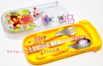 Shanghai spot Japan direct delivery Anpanman portable tableware set fork spoon three-piece set