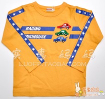 Shanghai spot Japan direct delivery mikihouse yellow car baby long-sleeved T-shirt 110cm