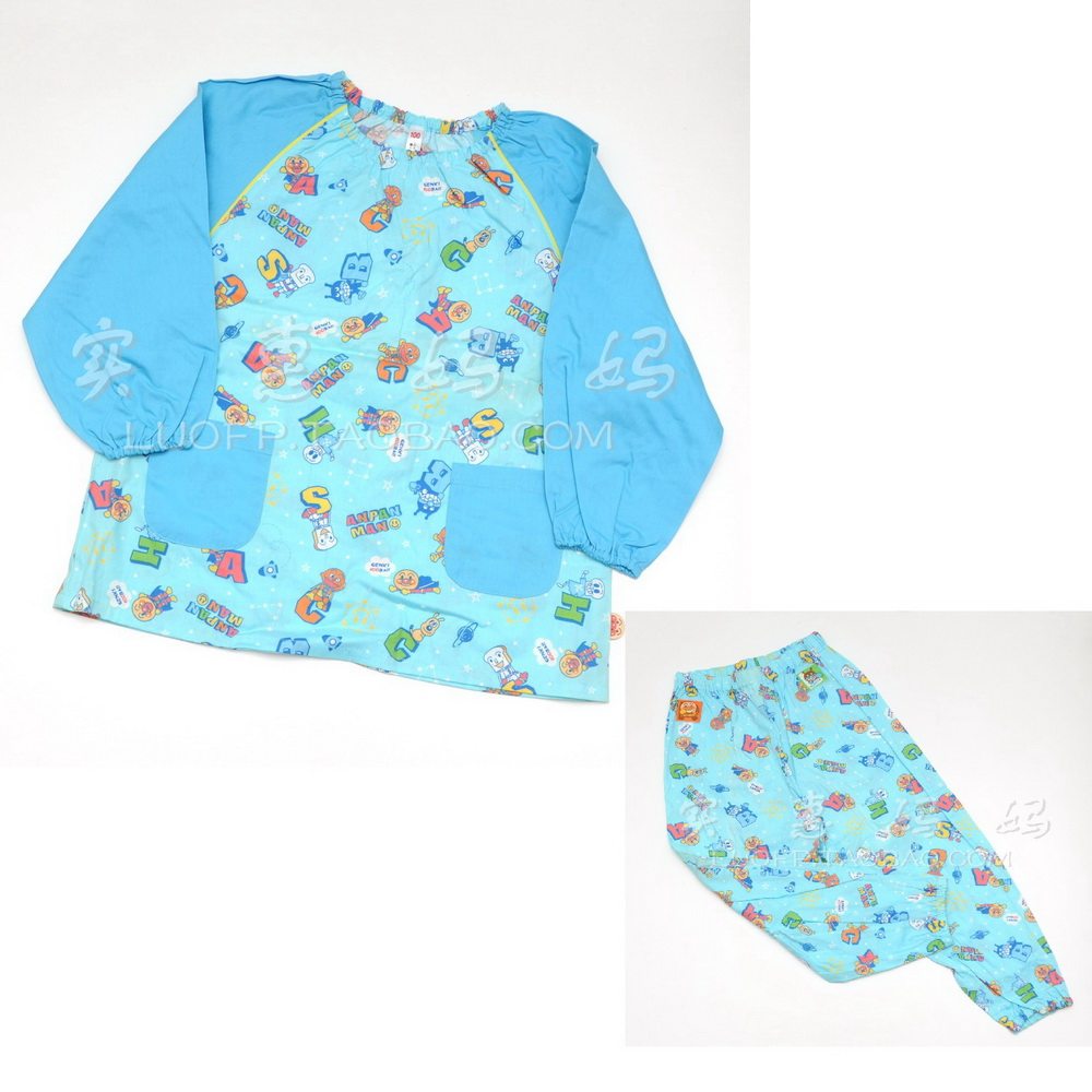 Shanghai Spot Japan Straight sent Wandai bread Superman baby pure cotton home suit suit 100cm