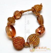 Shanghai Spot Japan Straight Delivered Handmade Knitted Leather Fascia Rope Bracelet 7 New Years Gift Coffee Color