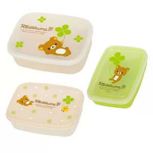 Импортированная особая точка японская Rilakkuma Легкий медведь Sic -Leaf Cao три установлено портативные ланч-боксы