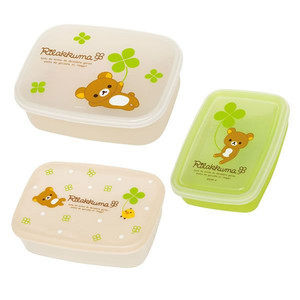 Импортированная особая точка японская Rilakkuma Легкий медведь Sic -Leaf Cao три установлено портативные ланч-боксы