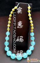 Shanghai spot Japan direct delivery Tanabata gift rich temperament blue-green bead necklace necklace