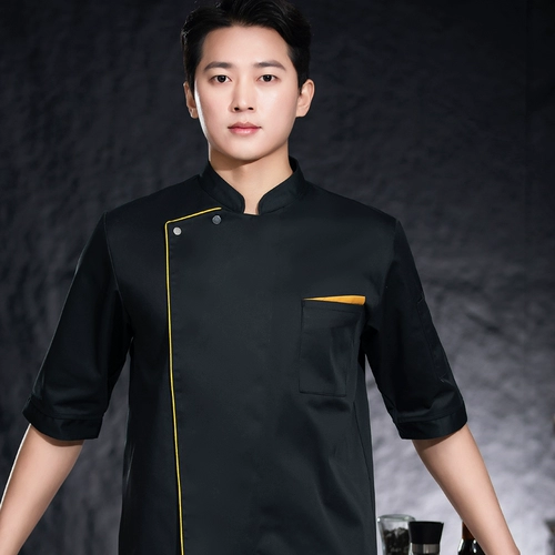 Семь -точка рукава шеф -повара рабочая одежда на заказ логотип логотип кухня работники Catering Hotel Chef Kitchen Clothing Мужчины и женщины