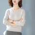 Thời trang áo len mùa thu đông mới của phụ nữ V-cổ phiên bản Hàn Quốc của chiếc áo len dệt kim chạm đáy tự dệt áo khoác mỏng - Áo / áo thun quần áo nữ đẹp Áo / áo thun