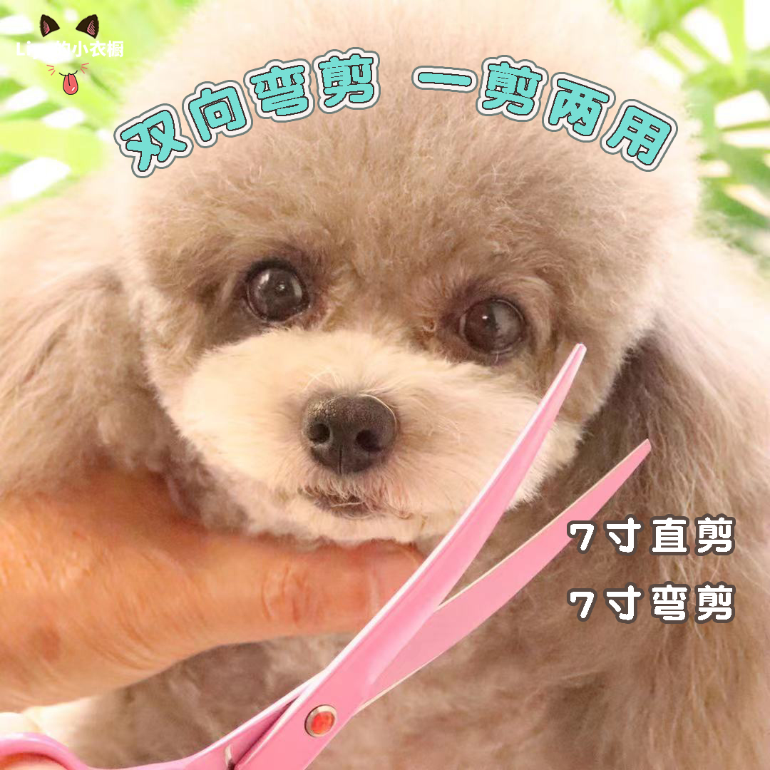 Pet Pooch Beauty Scissors 7 Inch Straight Cut Bent Cut Teddy Bib Fur Shave Hair Shave Hair Styling