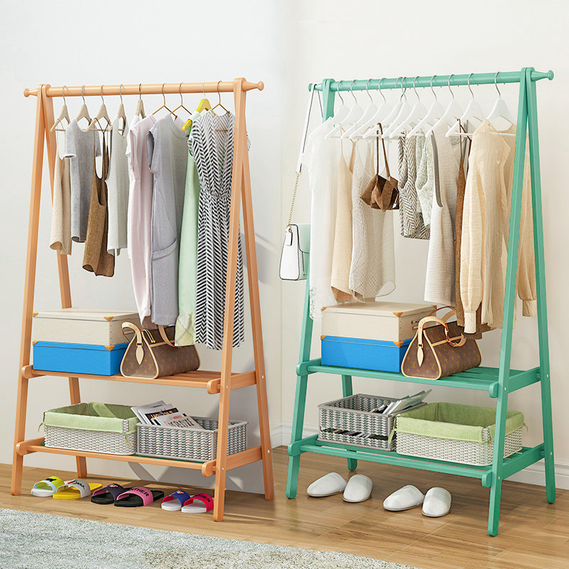 Hanging hanger bedroom coat rack drying rack drying rack behind the door clothes rack floor floor home shelf economic storage shelf