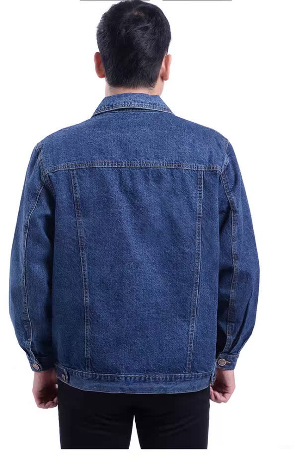 Bảo hiểm lao động nam trung niên mặc áo khoác mùa thu và mùa đông áo khoác trung niên quần jeans áo khoác lửng áo khoác hàn quốc