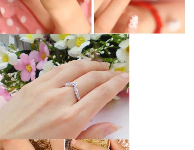Phiên bản Hàn Quốc của trang sức nhỏ phát hành một chiếc nhẫn ngón tay hoa đơn giản Sáng tạo hipster mở nhẫn nữ nhẫn cặp pnj