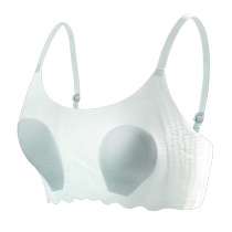 Ultra-thin rabbit ear underwear for women seamless anti-bump big breasts small no steel ring push-up anti-sagging summer bra