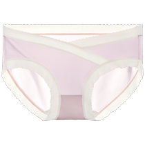 Pregnant womens summer underwear thin and breathable ice silk low waist belly support traceless pure cotton fully antibacterial early middle and late