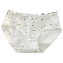 Underwear for women pure cotton girls seamless mid-waist sweet Japanese student cotton underwear girly triangle shorts