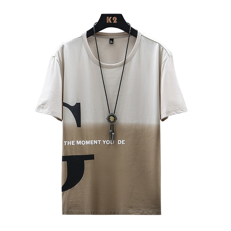 Châu Âu và Mỹ năm 2020 mới ngắn tay áo thun nam nhuộm retro đường hip-hop nửa tay áo in edvited t-shirt loose-fitting của nam giới