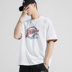 2020 ins mới T-shirt nam Hồng Kông gió Hàn Quốc phiên bản của đường phố hip-hop sóng quốc gia bông thương hiệu thủy triều in năm lỏng tay áo ngắn lỏng lẻo 