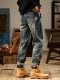 American Retro Jeans 2025 New Men's Autumn Washed Distressed Straight Leg Loose Trendy Brand Youth Casual Pants