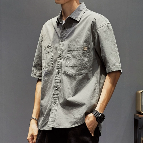 Сексуальная тонкая хлопковая рубашка, в американском стиле