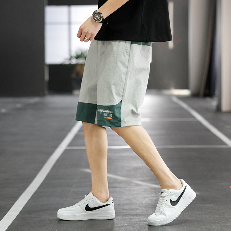 Casual quần của đàn ông Hàn Quốc phiên bản mới của xu hướng lỏng quần quần short 2020 mùa hè thiết lập khâu quần sinh viên thẳng thẳng