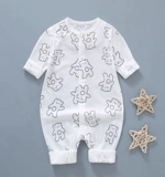 Детский комбинезон, штаны для новорожденных, хлопковый лонгслив, детская летняя пижама