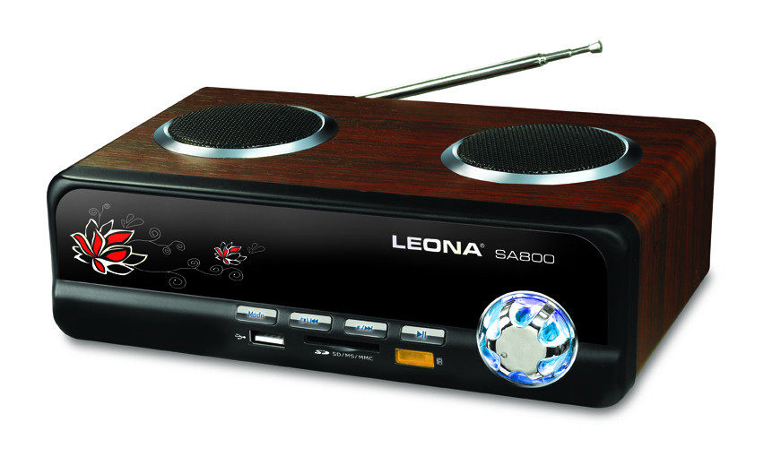 LEONA Ppper SA800 Desktop Wooden Card SPEAKER FM RADIO RETRO Magnificent Noble Spot Special Price