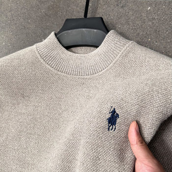 Men's anti-pilling half turtleneck sweater plus fleece Men's anti-pilling half turtleneck sweater plus fleece