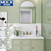Mint green bas-relief toilet bathroom tiles French style retro kitchen toilet glazed face wall brick balcony flower brick and floor tiles