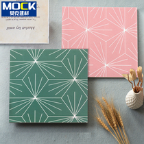 Flower brick Nordic ink Green grey pink Ray Kitchen Wall Brick Toilet Bathroom Anti Slip tiles 300 x 300