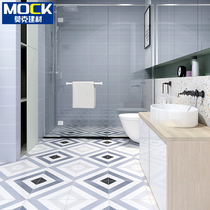 Blue geometric color small tiles 300x300 kitchen bathroom wall tiles restaurant antique floor tiles Nordic tiles