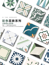 Nordic small flower brick 200 kitchen wall brick toilet floor tiles TV background wall Balcony Anti Slip Brick Flower tile tiles