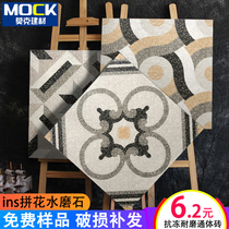 Parquet terrazzo tile 600x600 yard bathroom kitchen balcony homestay restaurant non-slip floor tiles