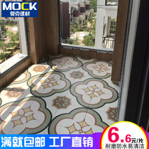 Nordic small flower tiles retro pastoral tile kitchen balcony bathroom art antique brick background wall tiles floor tiles 300