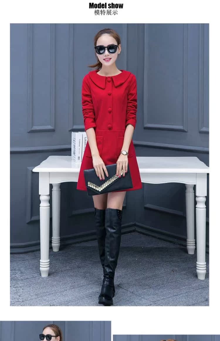 Mùa thu đông mới phiên bản Hàn Quốc của áo thun dài tay nữ rộng rãi hoang dã áo ấm dày để mặc quần áo mùa thu nữ áo phông ngắn tay