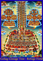 Customized Gelug School Conversion Picture Photo Paper Plastic Buddha Picture Tantric Thangka Portrait
