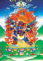 Customized Puba Vajra portrait Thangka Tantric protection Buddha painting photo paper plastic sealing can be printed on both sides