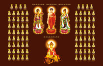 Custom eighty-eight Buddha portrait Photo paper Plastic Buddha painting Jizo Western three Holy pictures 