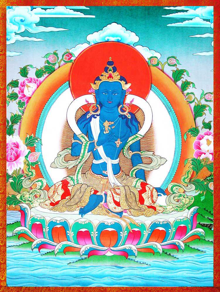Custom Vajrapani Bodhisattva Portrait Paper Plastic Seal Buddha Statue Painting HD Picture Double-sided Printing Transmission Map