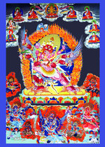 Customized Wenshu Hongda Weide portrait protector Ming King Buddha statue painting photo paper plastic seal tantric Thangka