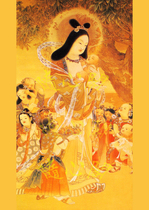 Customized portrait of ghost mother love child mother Buddha picture painting female seal twenty-four days