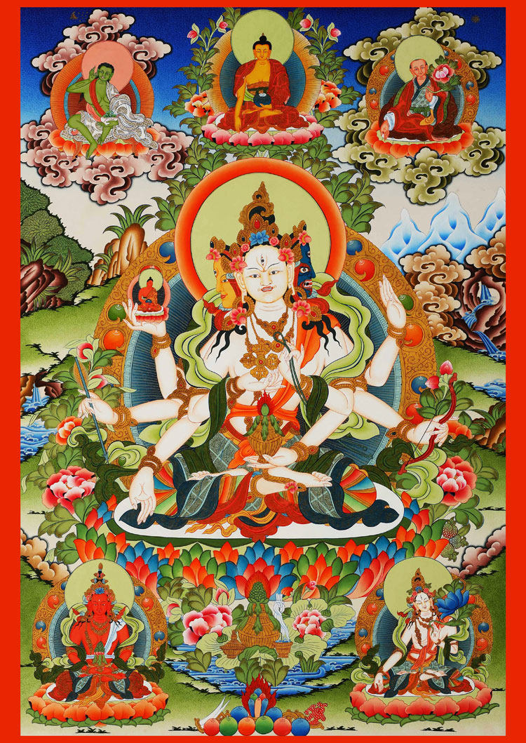 Custom Zhonsheng Buddhist Mother portrait Buddha Top Buddha Statue Buddha Painted Photographic Paper Plastic plastic Buddha Katangka 