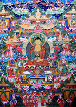 Customized Western Elysium portrait Buddha painting photo paper plastic seal junction tantric thangka picture
