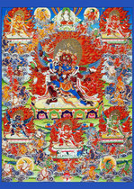 Zhong Yin Wenwu Baizun Angry Zun pictures Tantric Thangka Buddha painting photo paper printing double-sided plastic seal