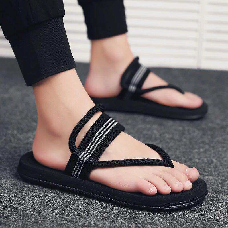 Trendy men's slippers summer fashion wear all-match net red flip-flops men's beach sandals and slippers shoes personality sandals outdoor