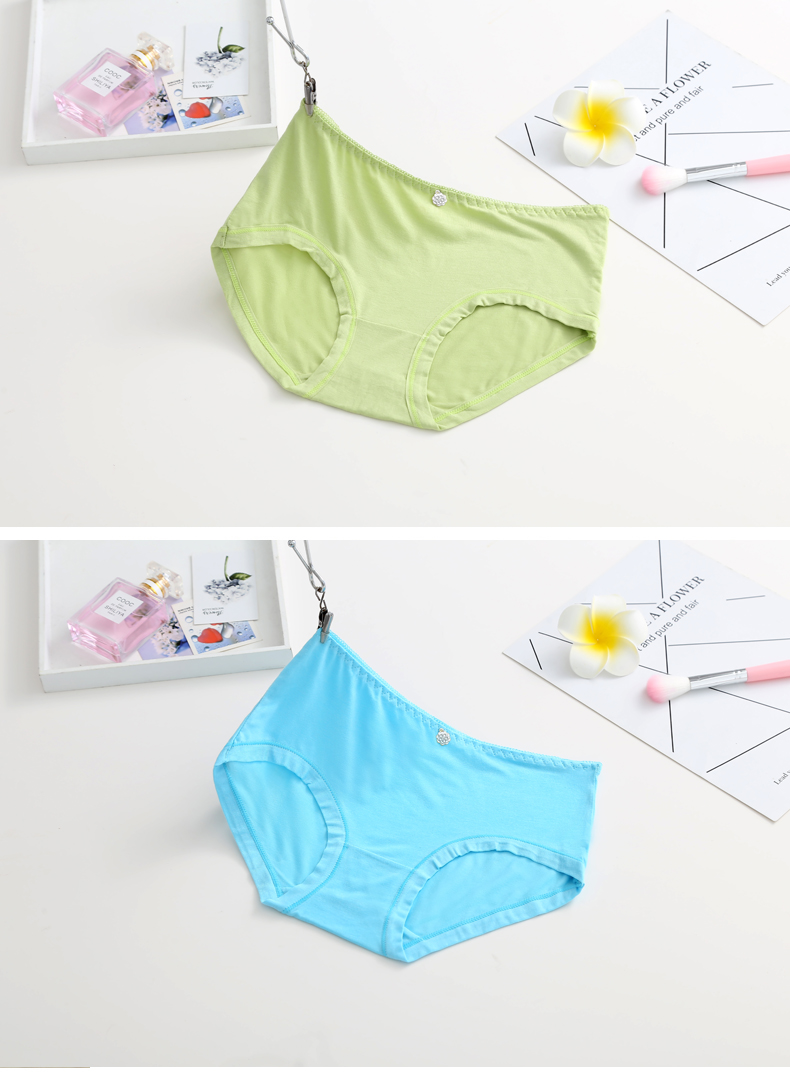 Modal đồ lót phụ nữ eo lớn kích thước cao eo quần ren vải cotton tóm tắt sịp cotton nam đẹp