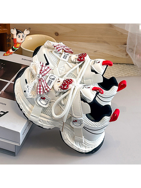 Astro Boy Girls' Shoes, White Sneakers, 2026 New Summer Soft-Soled Breathable Running Sports Mesh Shoes for Girls — 4
