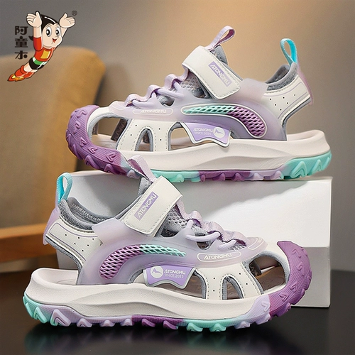 阿童木 Детские сандалии, детская сумка, летняя пляжная пляжная обувь, нескользящие слайдеры, мягкая подошва, подходит для подростков