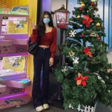 Рождественский короткий красный демисезонный трикотажный свитер, изысканный стиль