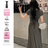 Популярные и красивые наряды поздней осени и ранней зимы, полный набор грушевидных платьев, подвергшихся воздействию талии, женская одежда, 2025 Новые длинные юбки