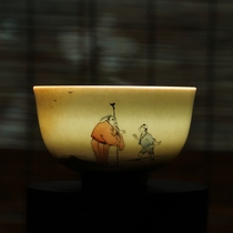 Yi Nuoxuan tea set Jingdezhen handmade tire kiln change glaze Hand-painted old man ask the way to tea cup Tea cup