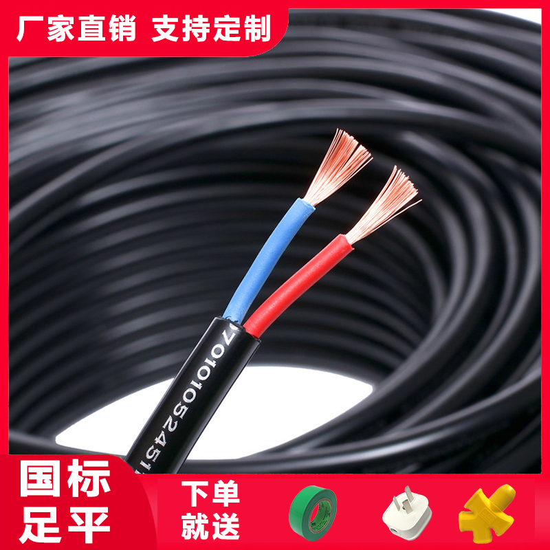 National Label Line Cord Home RVV Cable jacket line 2 3 Core charging power cord 1 5 4 6 10 square-Taobao