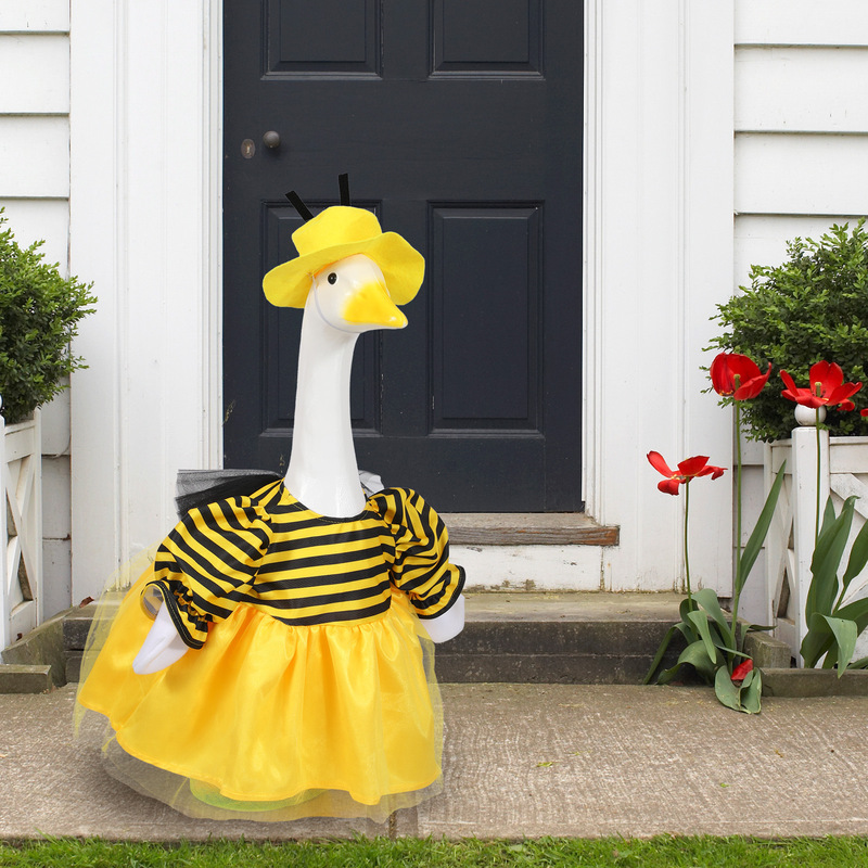 2025 New Big White Goose Bee Costume Cross-Border Porch Goose Clothes Lawn Goose Clothing